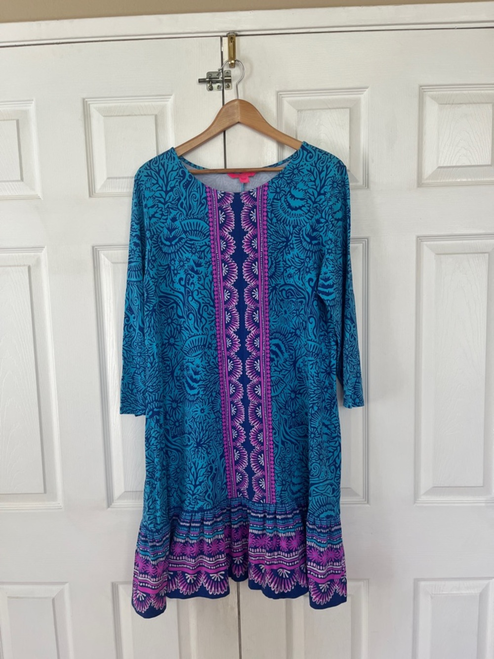 LILLY PULITZER Ophelia Swing Dress Bermuda Blue XXL - Picture 2 of 7